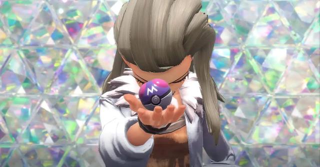 'Pokémon Scarlet and Violet' Professor Sada holding a Master Ball.