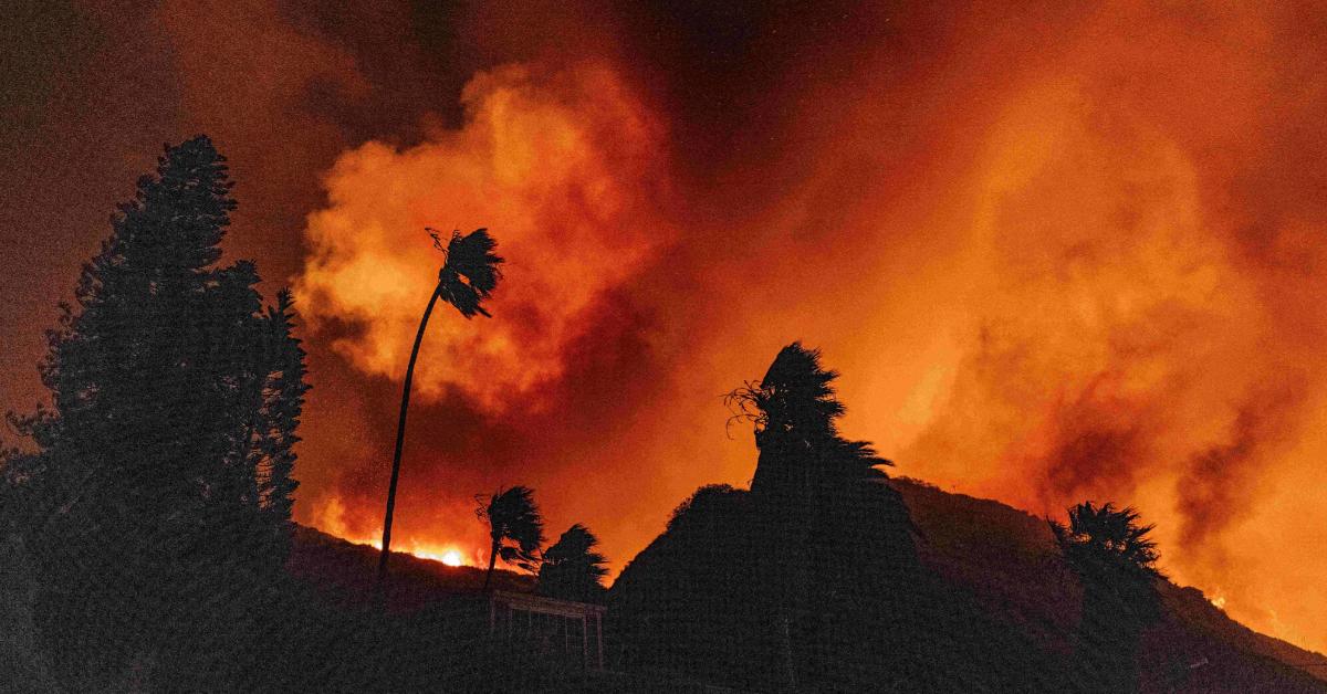 Wildfires raging through Los Angeles.