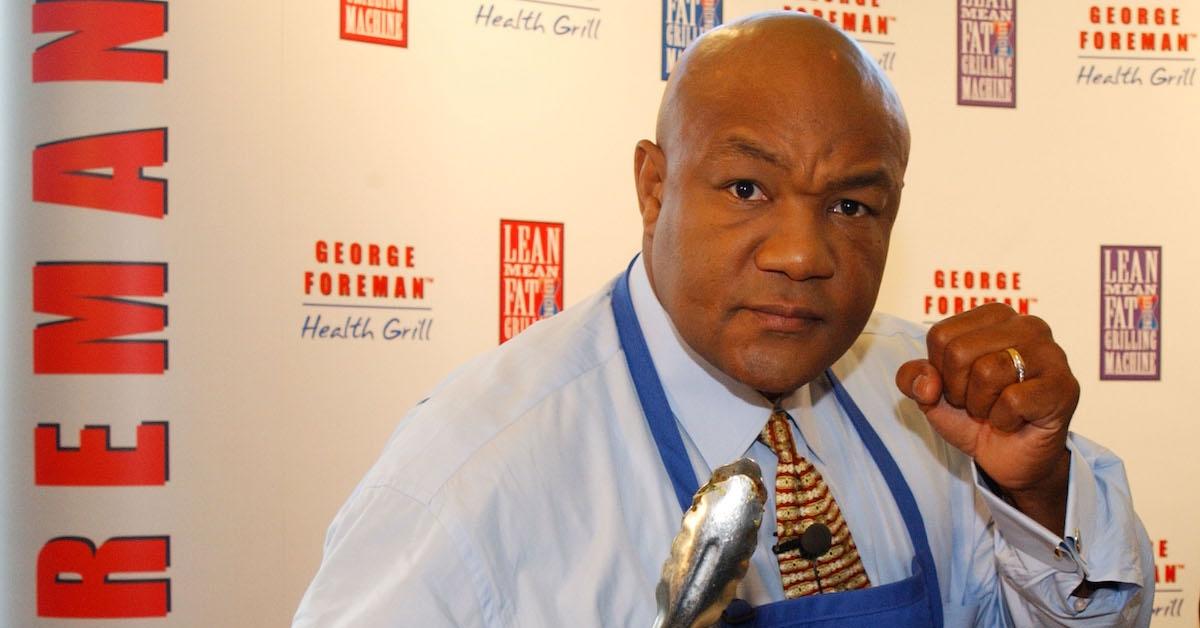 George Foreman doing press for his appliances