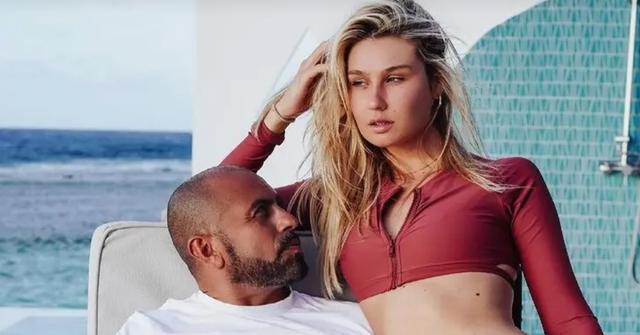 Madisson Hausburg and Ish Soto on a private island in the Grenadines.