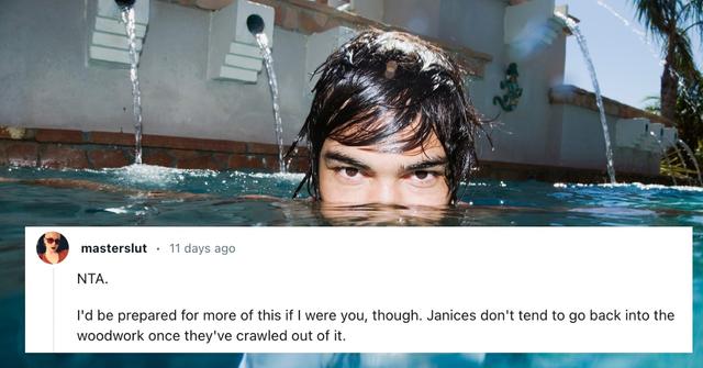 neighbor tells man to stop swimming in his own pool