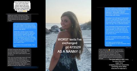 Nanny’s “Demeaning” Texts From Rude Client Goes Viral