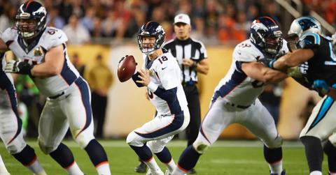 Peyton Manning playing in Super Bowl 50 with the Denver Broncos on Feb. 7, 2016