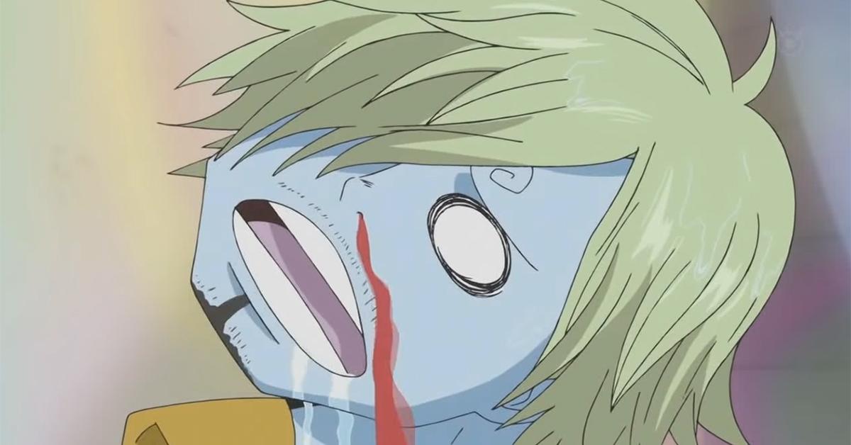 Sanji having a nose bleed in 'One Piece'