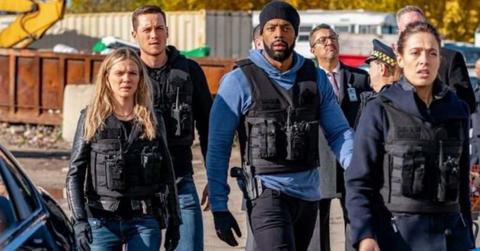 The officers at a crime scene.