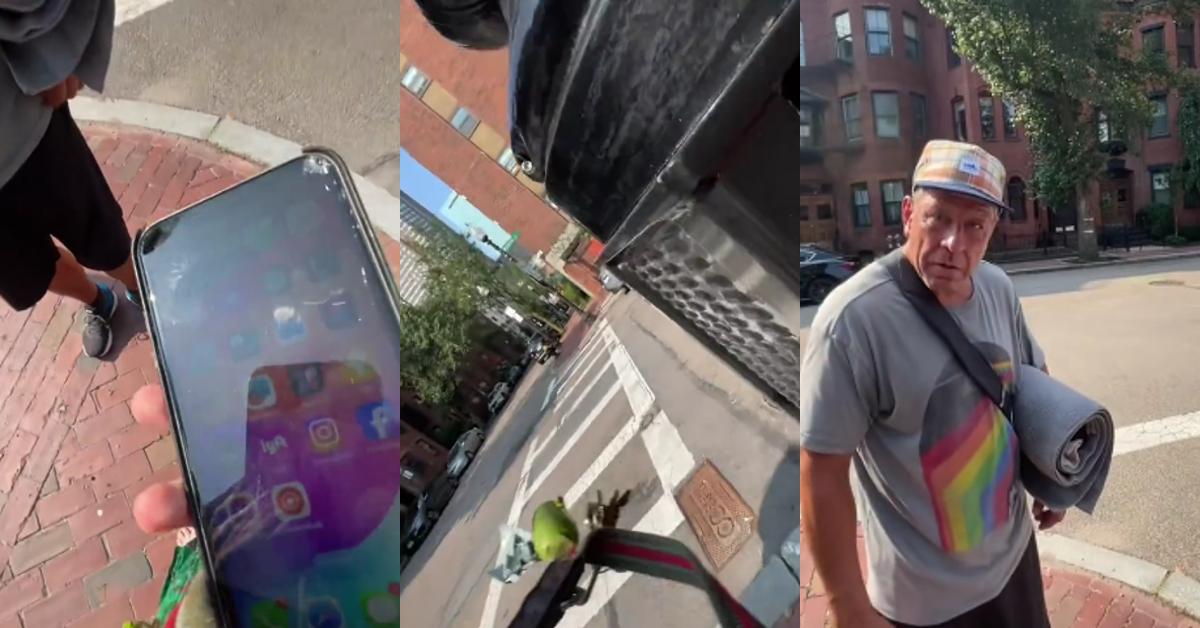 Woman Tricks Creep Snapping Photos to Give Her His Phone — Then She Launches It