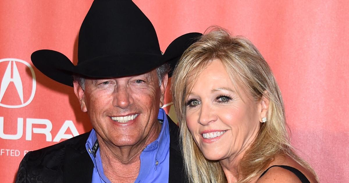 George Strait and his wife Norma on the red carpet at MusiCares event.