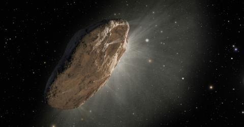 Artist's rendering of an asteroid in space