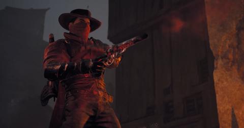 'Remnant II' Gunslinger firing his pistol at an enemy.