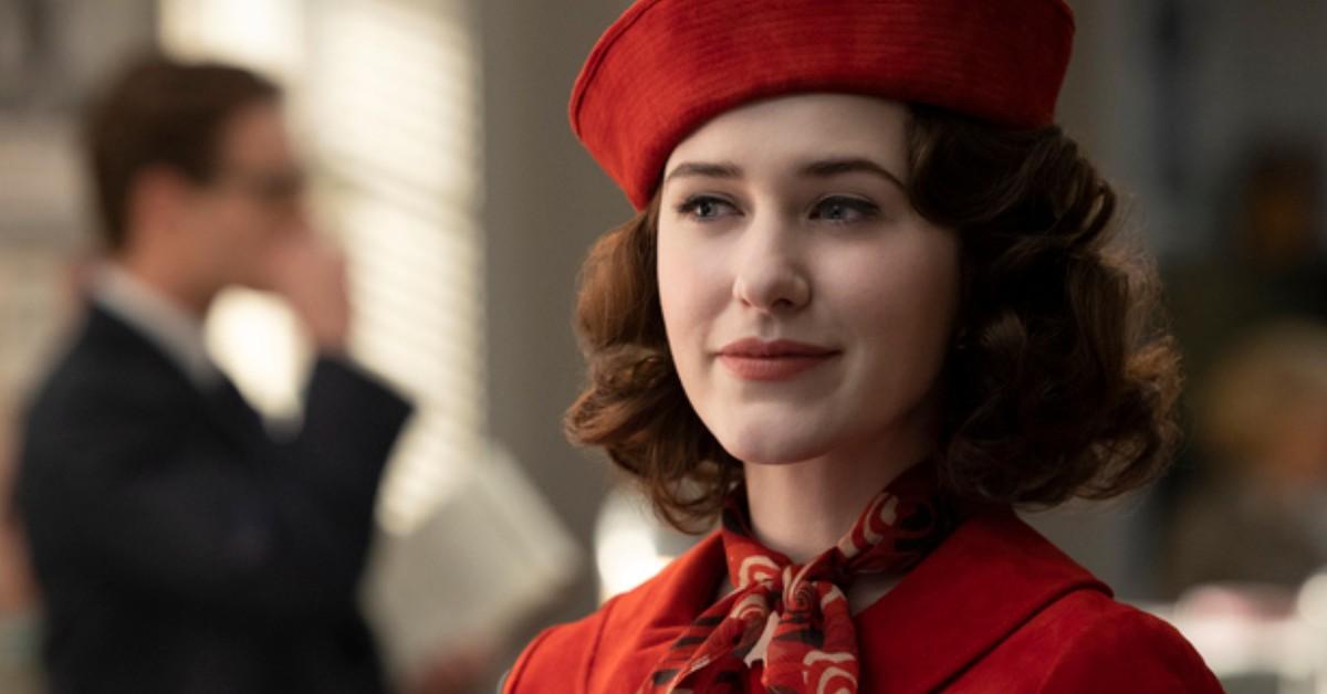 Midge in a vibrant red outfit in the fifth season of 'The Marvelous Mrs. Maisel' 