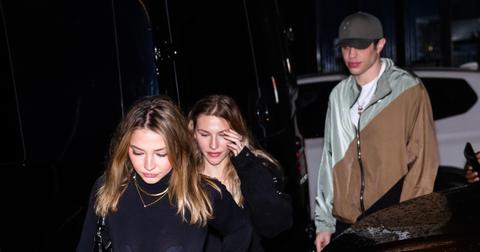 madelyn cline with sofia hublitz and pete davidson at snl afterparty