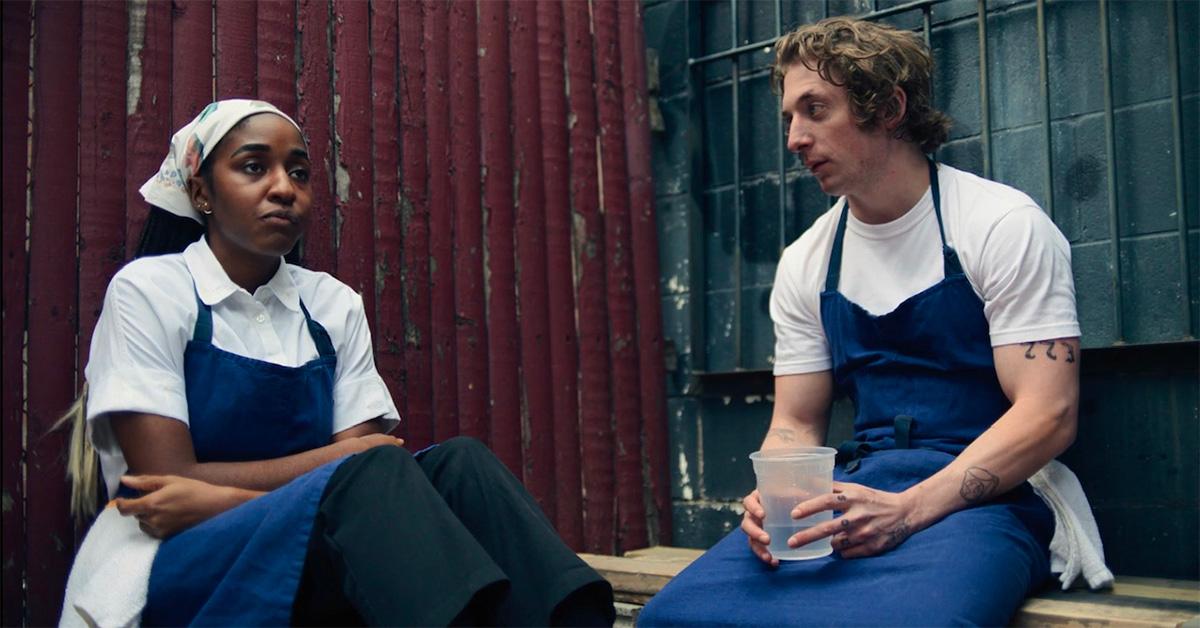 Ayo Edibiri and Jeremy Allen White in 'The Bear' Season 1. 