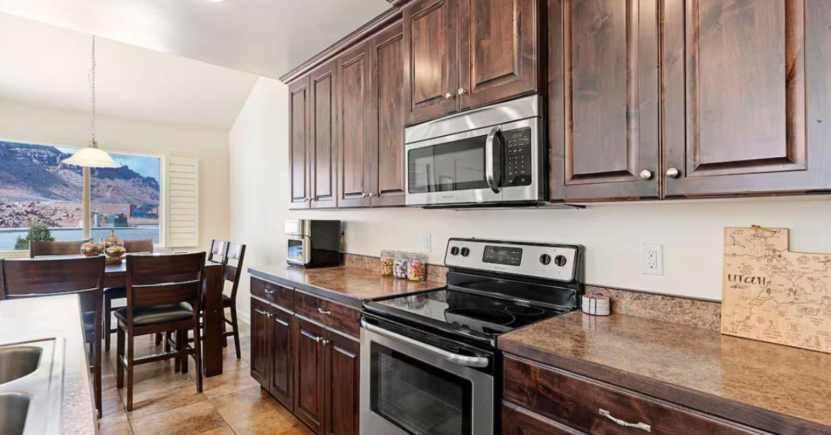 The kitchen of Christine Brown's rental property in Moab.