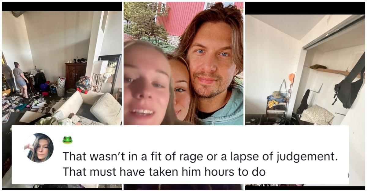 A woman posted about her ex-boyfriend destroying her apartment