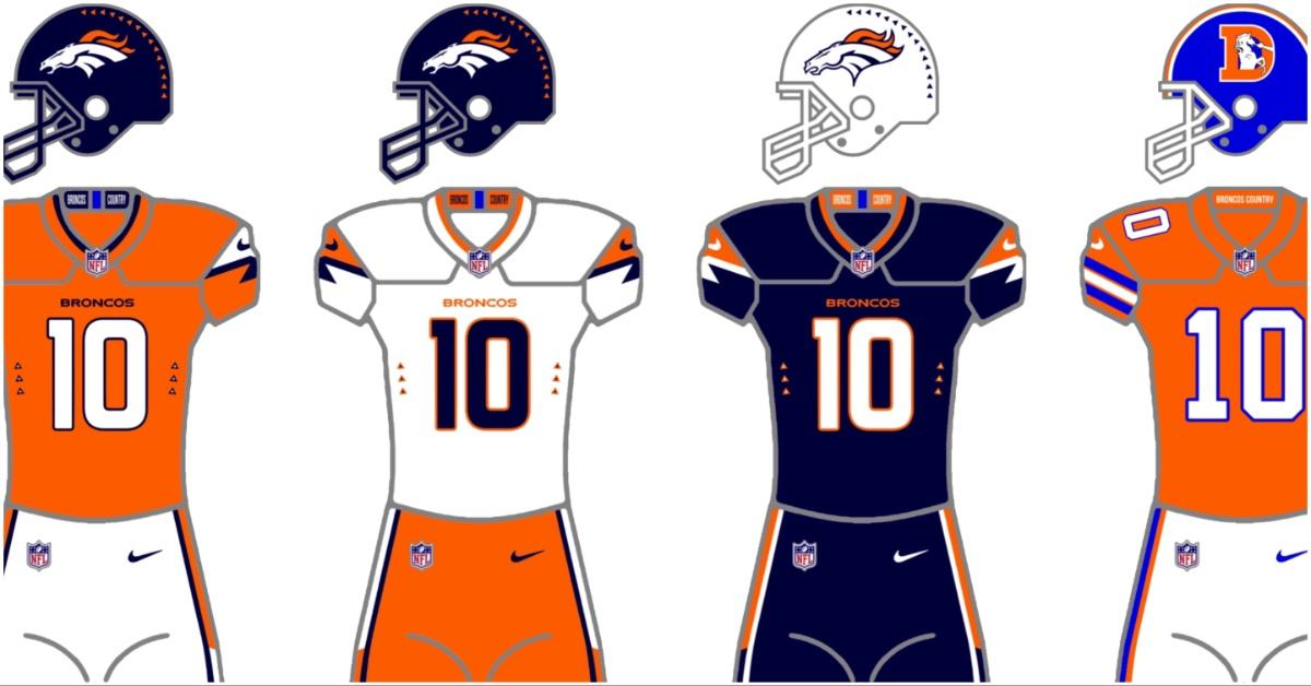 The evolution of the Broncos's logo over the years