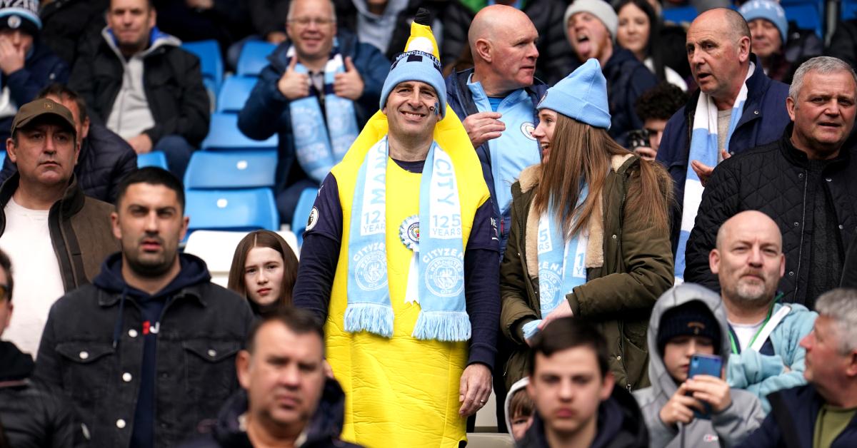 Man City fans on Apr. 10, 2022