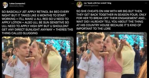 Tweet of girl yelling at boy meme