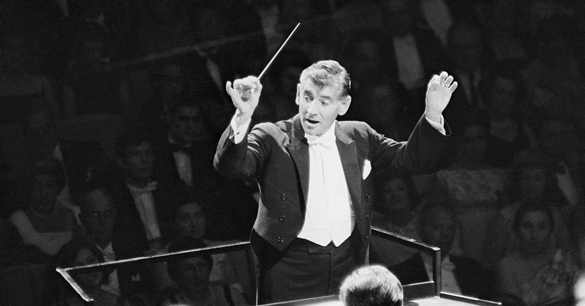 Leonard Bernstein conducting at Lincoln Center. 