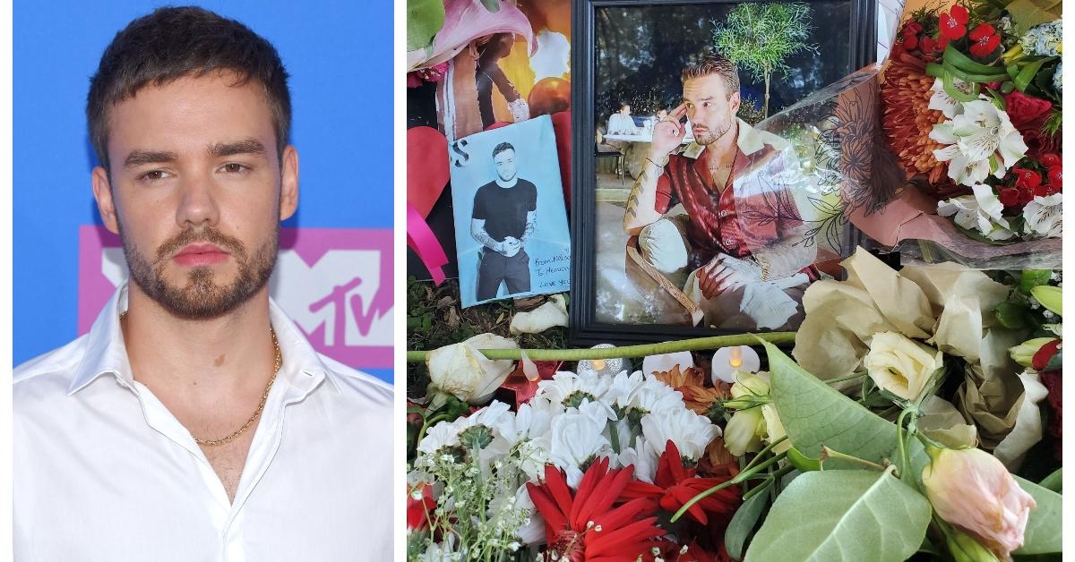 (L-R): Liam Payne at the MTV VMA's; Tribute outside of the hotel where Liam Payne died