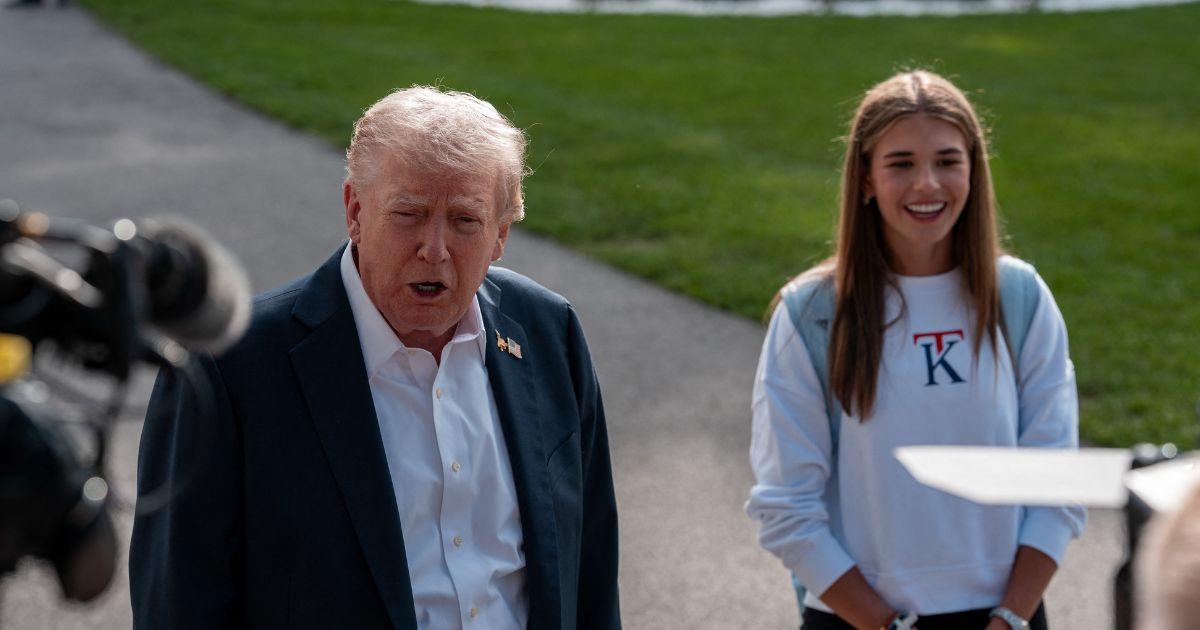 Donald Trump with Kai Trump