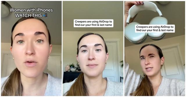 A woman describes how a creepy man found her on AirDrop at an airport