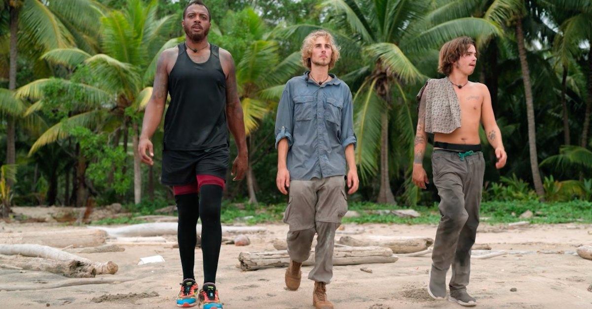 Three male contestants on 'Outlast: The Jungle'.
