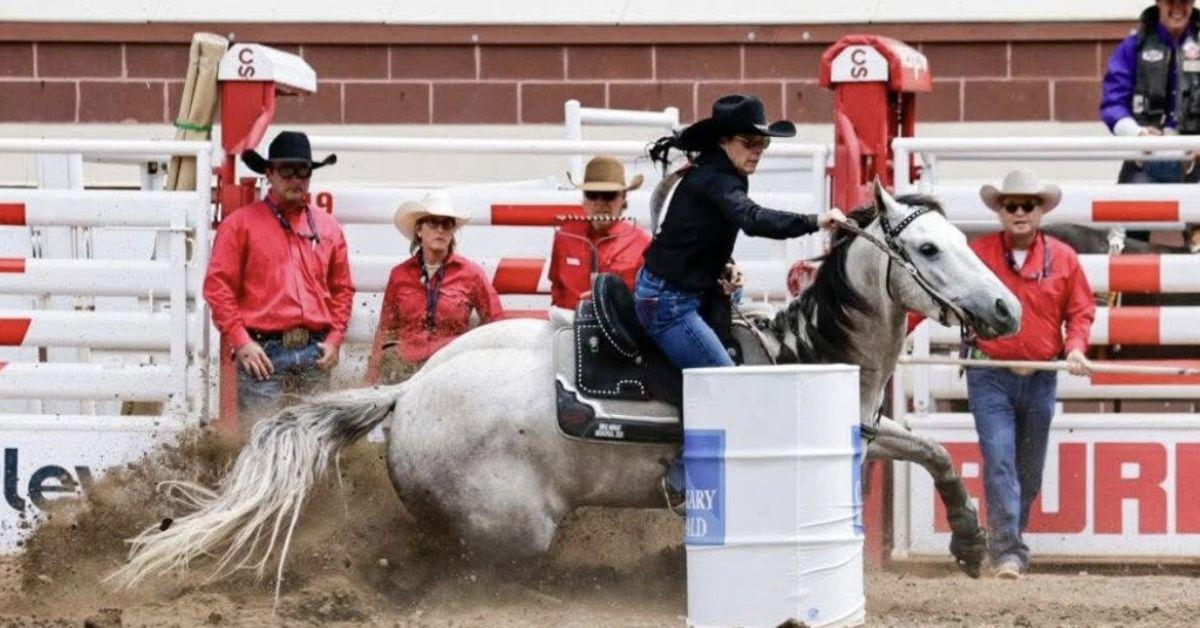 Anita Ellis at a Barrel Race Competition