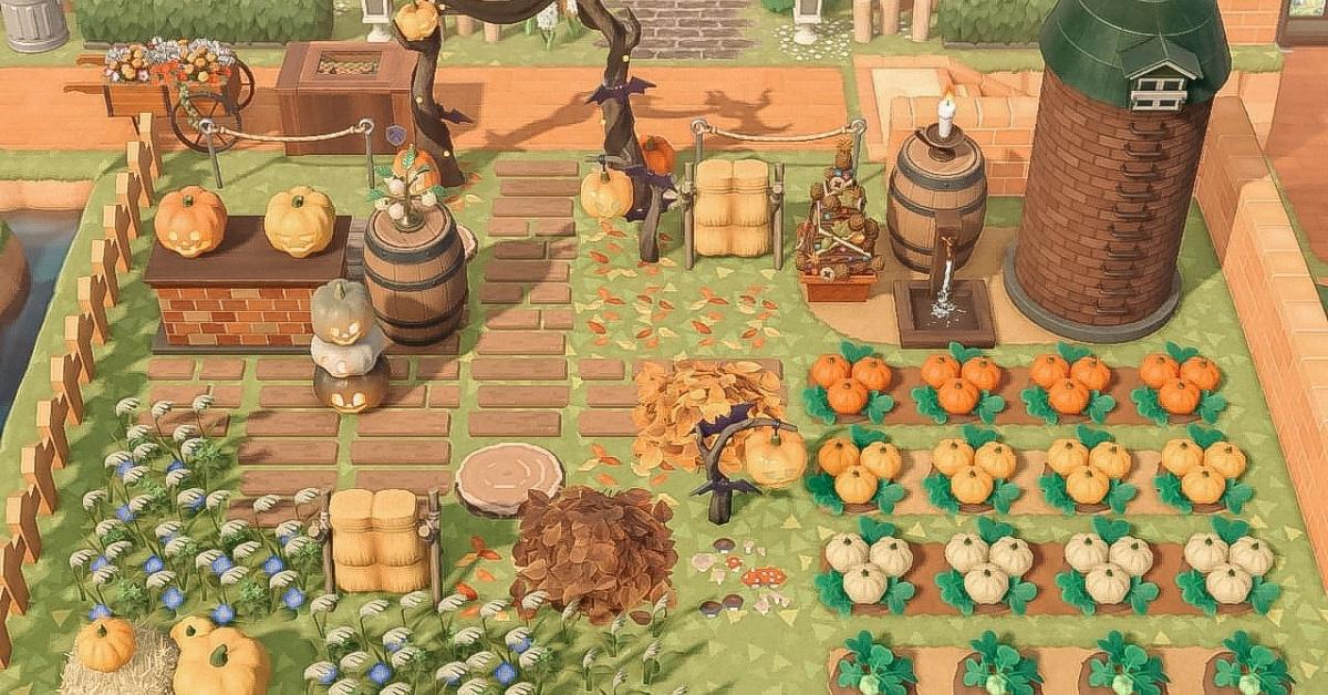 acnh pumpkin patch ideas nintendo