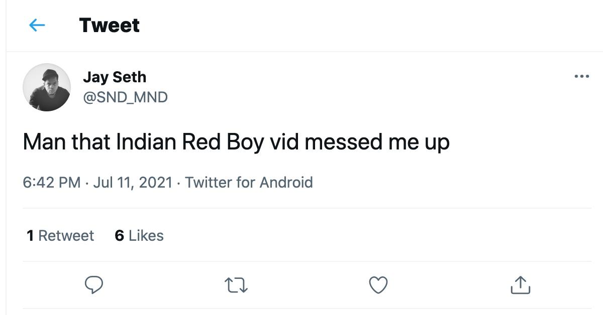 Indian red boy