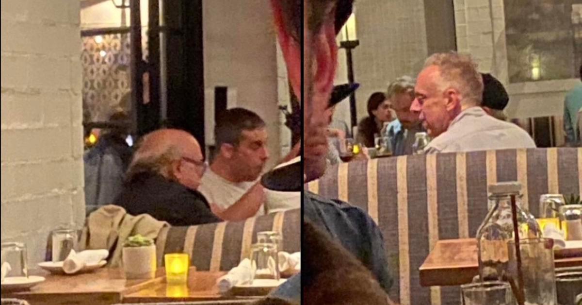 Danny DeVito and Mike White at dinner