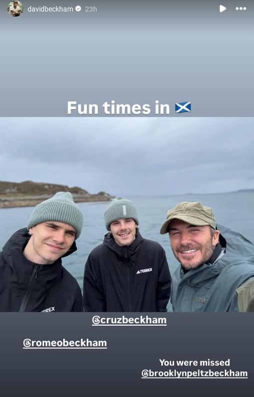 David Beckham's Instagram Stories