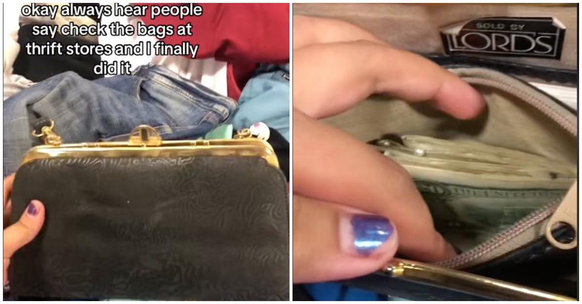 Person Finds Cash in Thrift Store Purse, Sparks Debate
