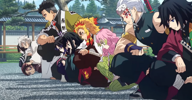 The Hashira and Tanjiro Kamado