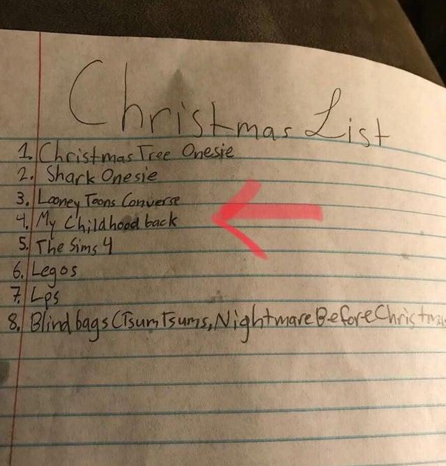 Funny Kids' Christmas Lists With Ridiculous Requests