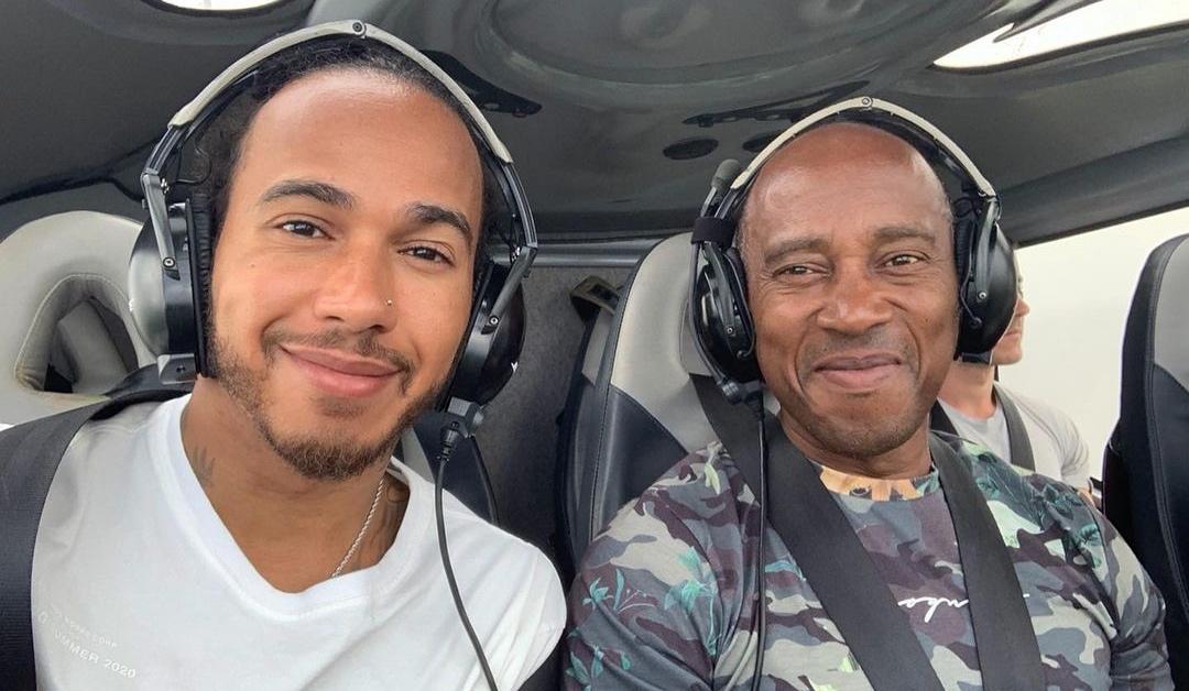 Lewis Hamilton and his dad, Anthony Hamilton.