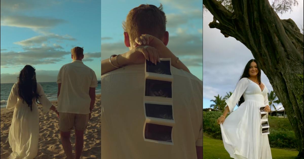 Kaeli Mae and husband take pregnancy photos on vacation