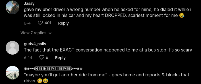 woman creepy uber driver hitting on her