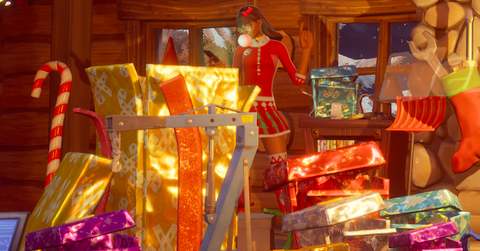 Opened presents in 'Fortnite'
