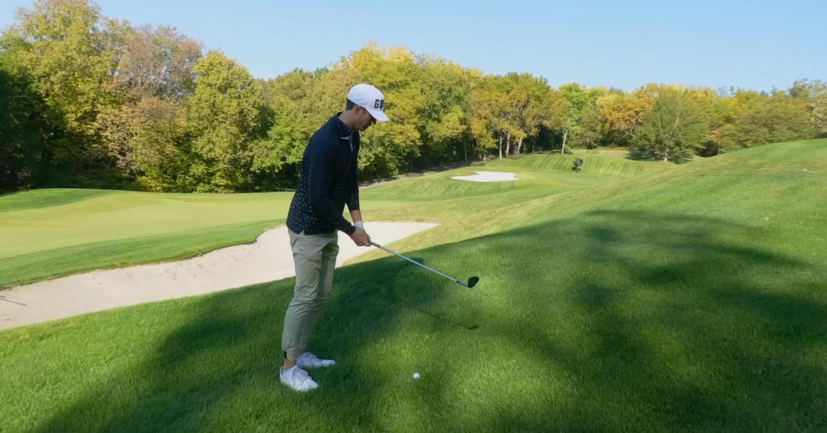 Golf influencer Garrett Clark on the golf course.