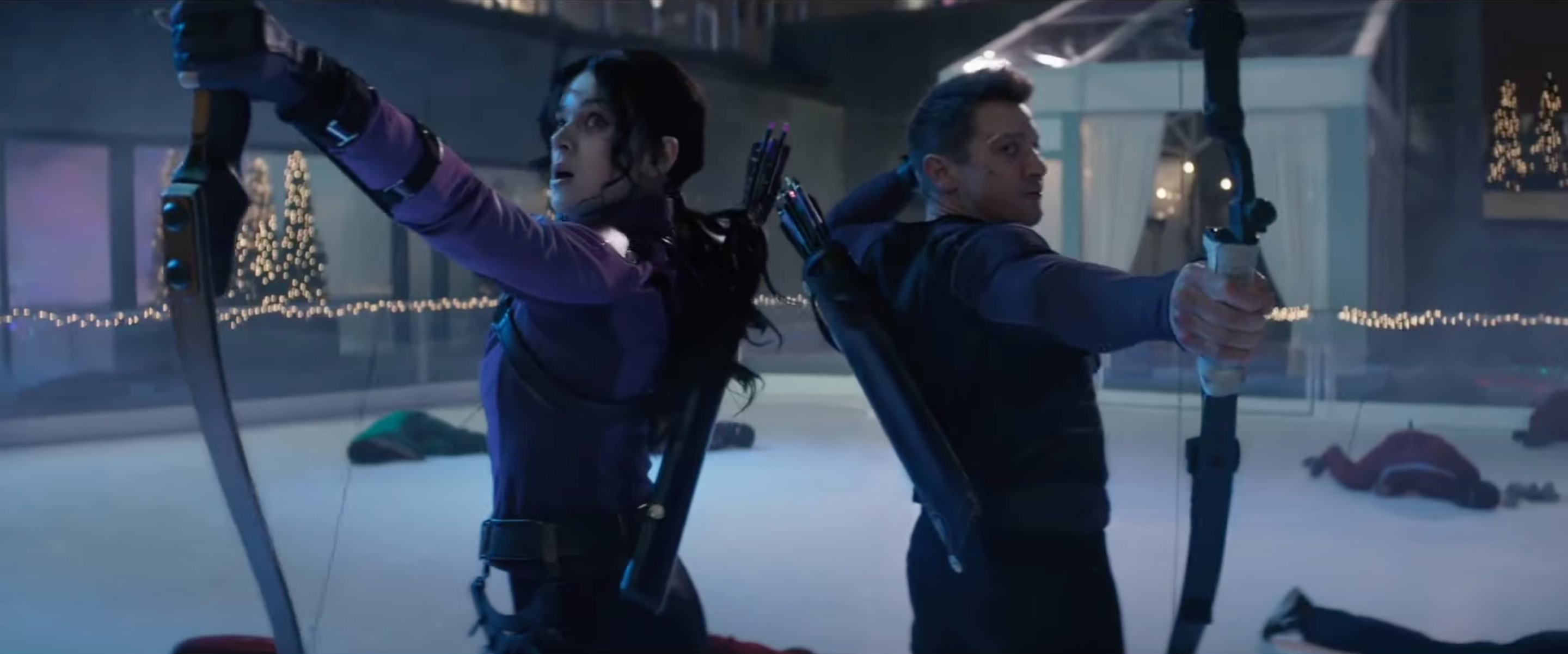 Kate Bishop and Clint Barton in 'Hawkeye'