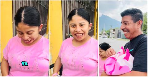 Lupita TikTok after she gave birth to her daughter.