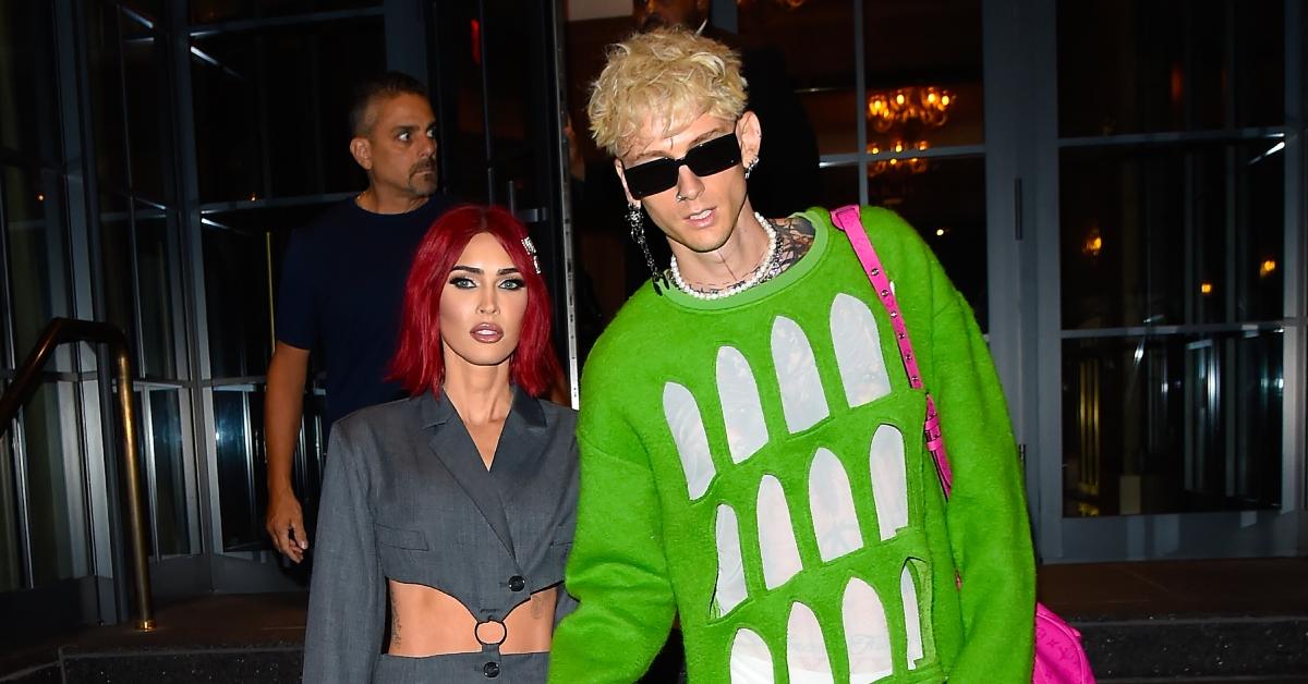 Megan Fox (L) and Machine Gun Kelly are seen in Tribeca 