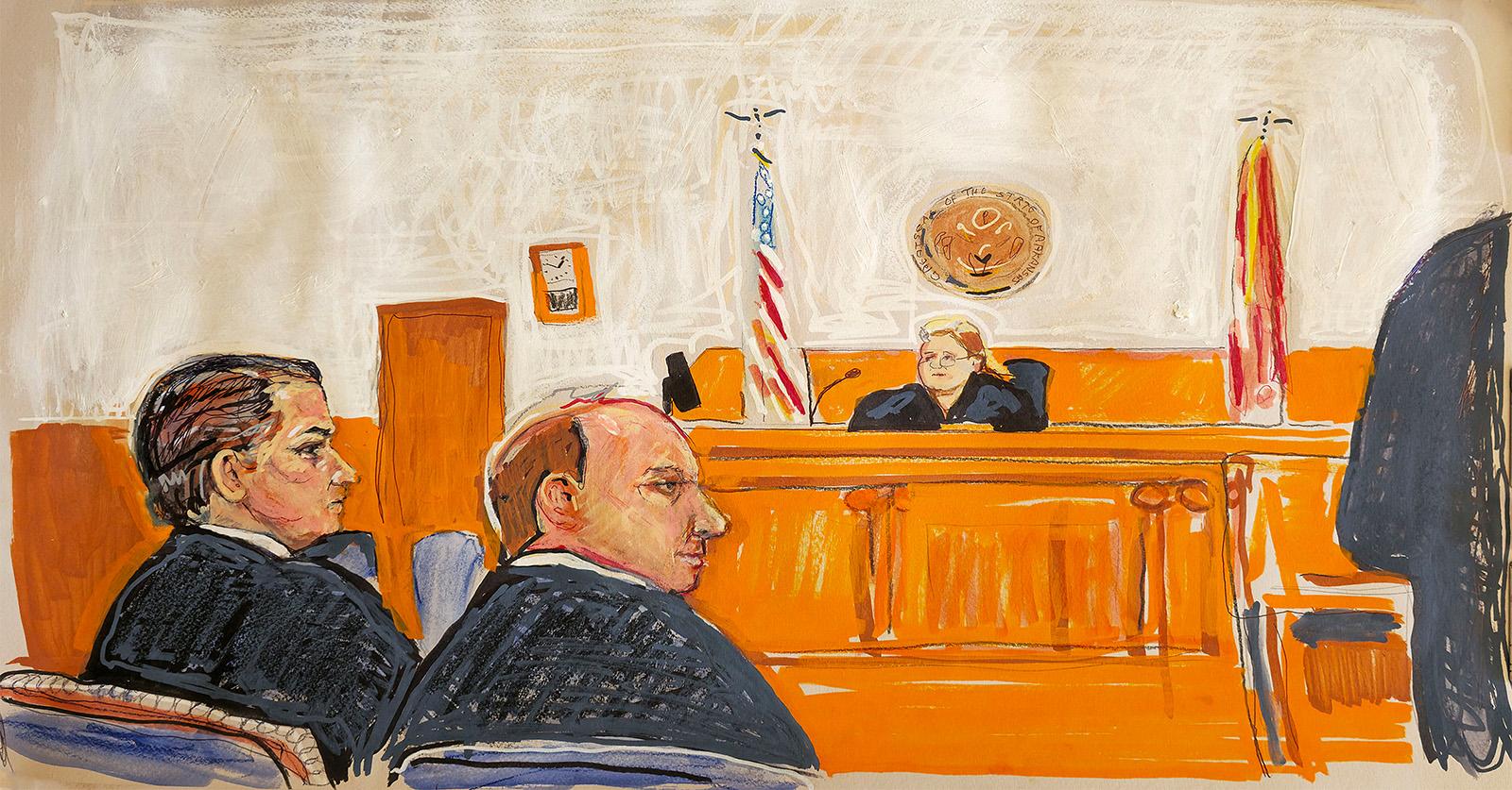 courtroom sketch of hunter Biden