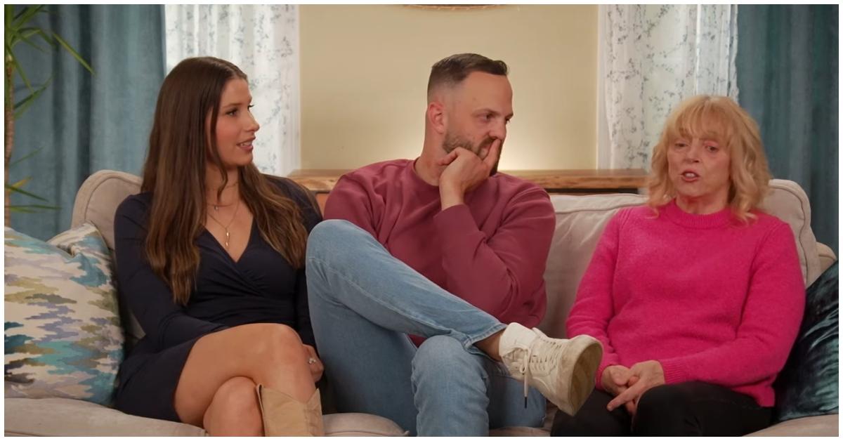 (l-r): Janelle, Josh, and Tina in a confessional interview on 'I Love a Mama's Boy'