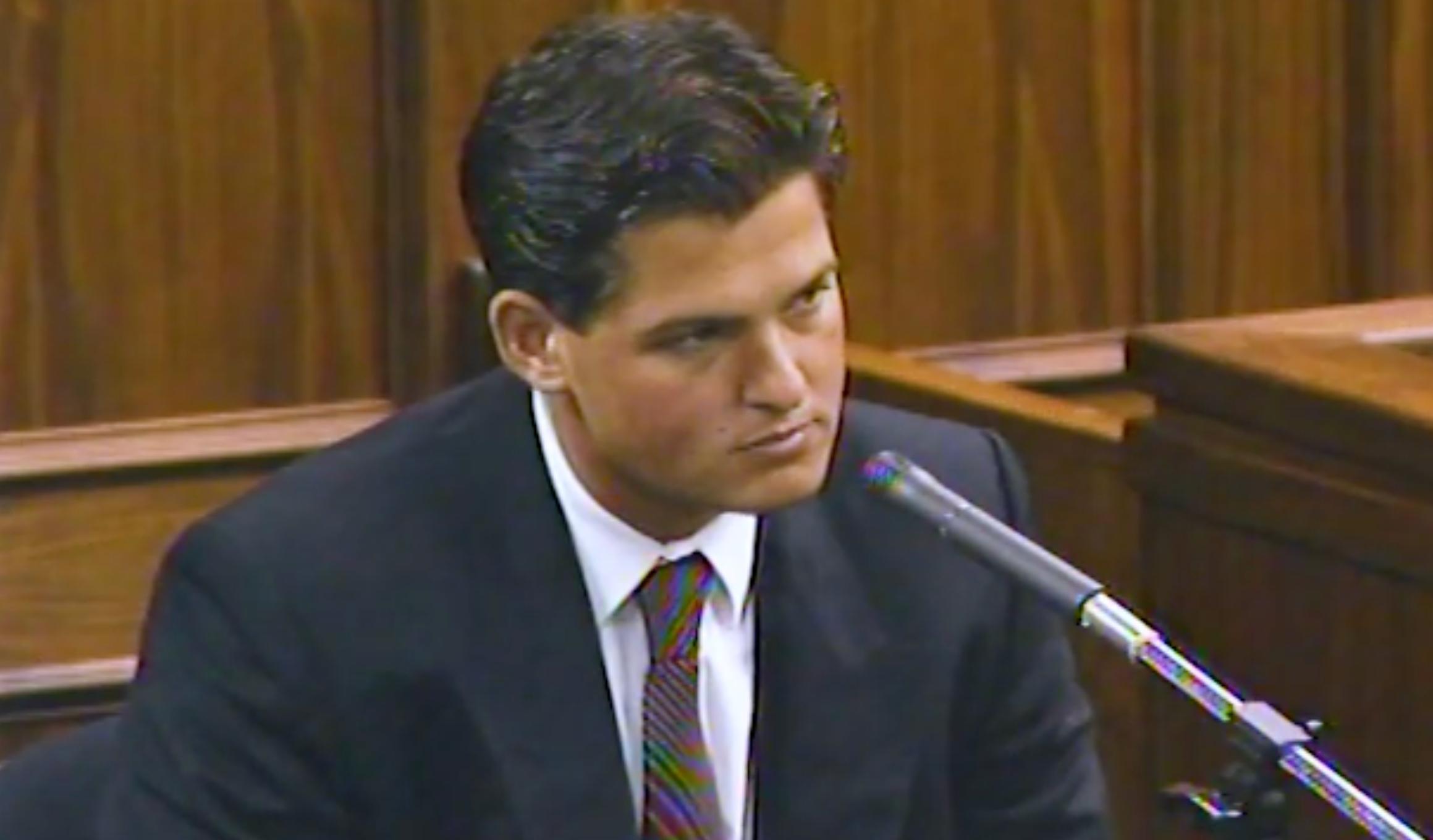 Craig Cignarelli testifies during Erik Menendez's trial