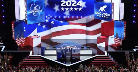 The stage at the 2024 Republican National Convention.