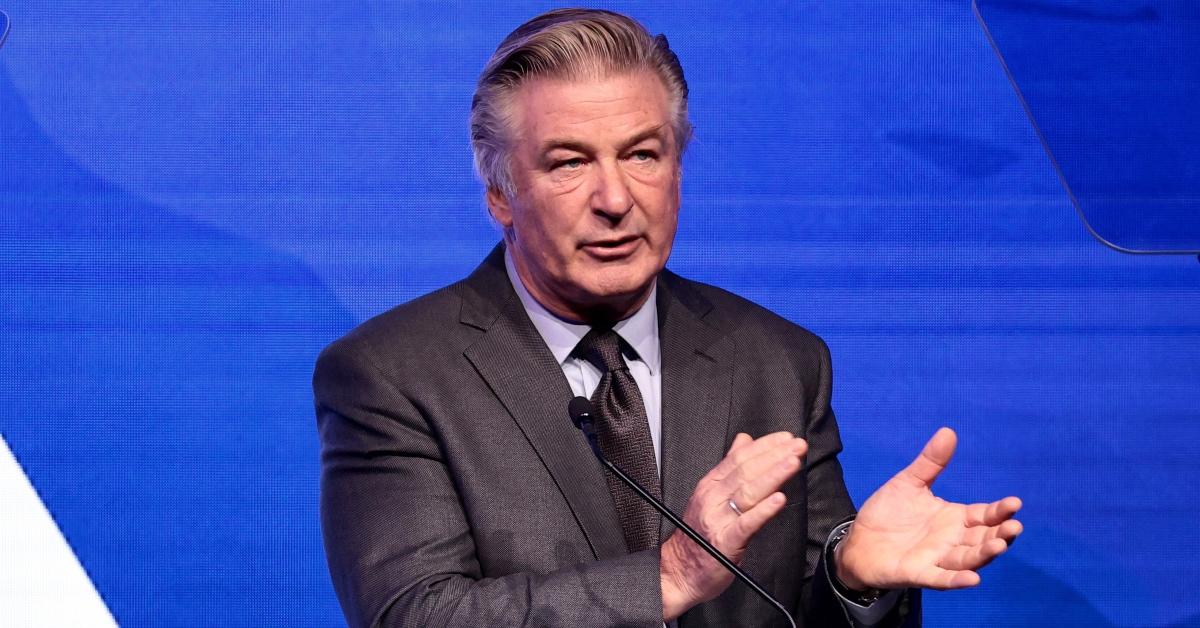 Actor Alec Baldwin presents an award.