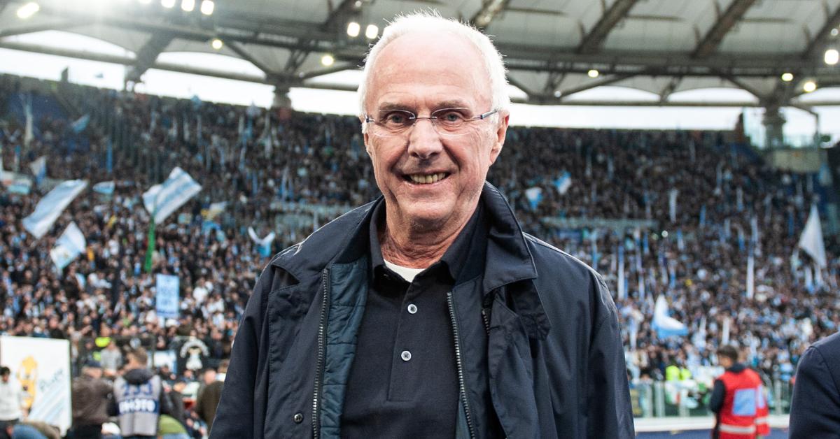 Sven-Göran Eriksson smiles and poses for the camera.