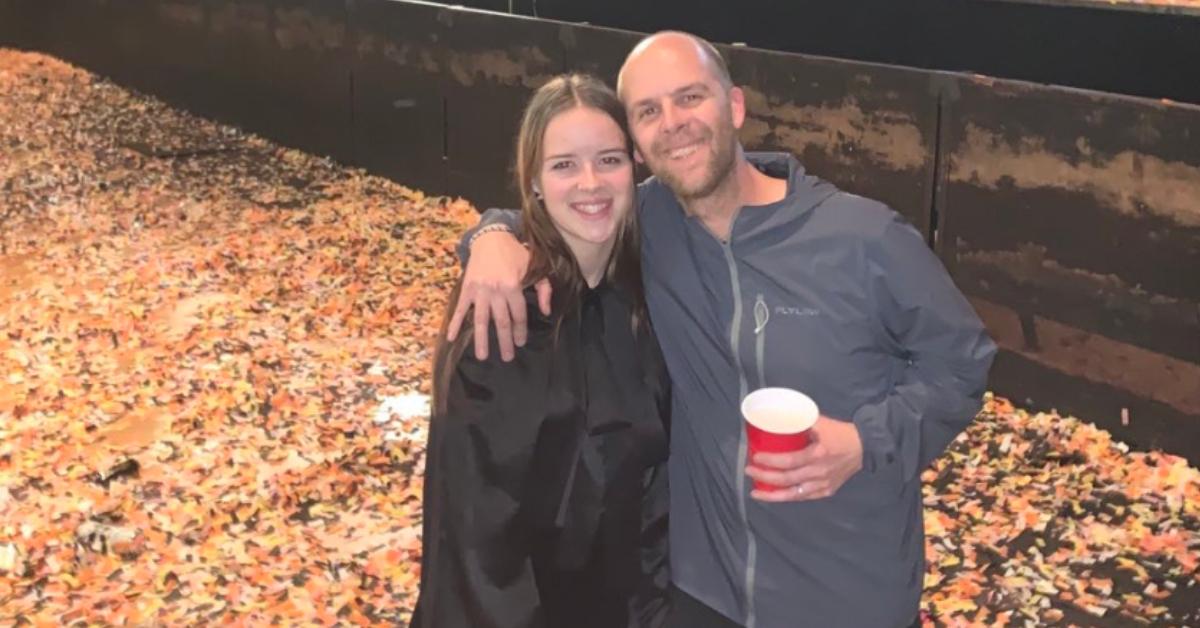 Nell Smith and her father at a concert.