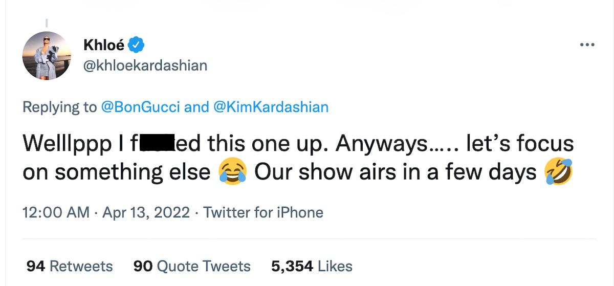 Khloe Kardashian tweet